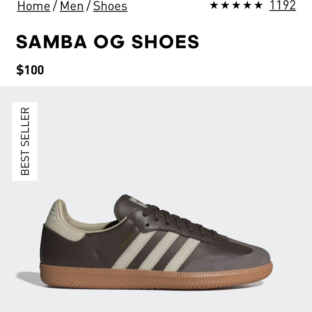 Adidas Samba OG Men's Shoes - Brown and Cream